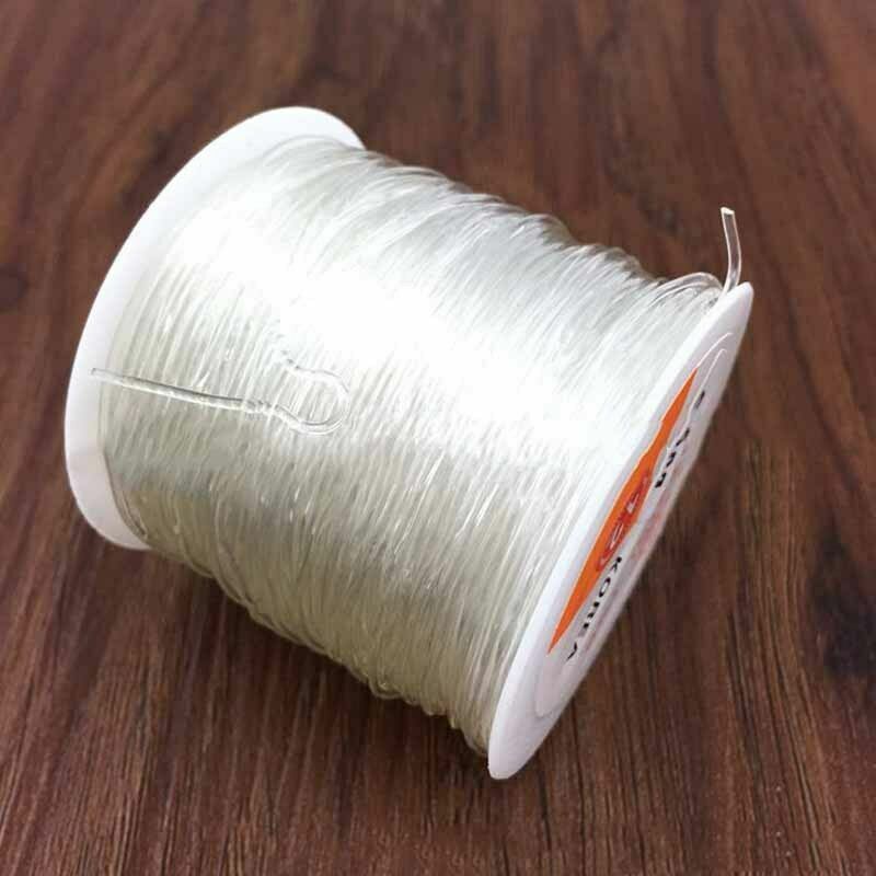 0.8mm 100 Meter Clear Stretch Elastic Beading Cord Spool Roll Thread String M9C4