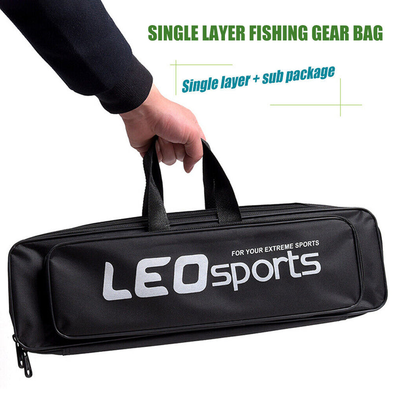 LEO Oxford Cloth Fishing Rod Storage Bag Fishing Tackle Zipper Carry Case Newly