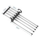 5 in 1 Stainless Steel Black Retractable Pants Rack Trouser Clothes Hanger Newly
