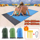 Waterproof Mat Folding Picnic Beach Travel Sitting Pad Kit (Blue 140x200cm)