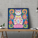 Rhinestone Art 5D DIY Special Shaped Diamond Painting Luminous Cat Mosaic K