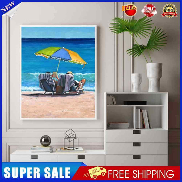 #A Beach Lounger Oil Paint By Numbers Kit DIY Home Decoration Gift Wall Art Pict