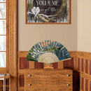 Mountains Castle Oil Paint Folding Fan By Numbers DIY Painted Handmade Crafts