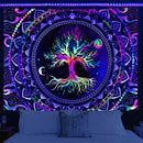 #A Tree Fluorescent Tapestry Wall Hanging Carpet Luminous Background Glow Clot