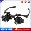 9892G Magnifier Glasses Loupes with LED Jeweler Watch Repair Magnifying Eyewear