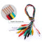 10pcs Double-ended Clips Test Line Cable Test Clamp Connector Testing Wire