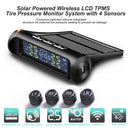 AN-01D 2 in 1 Car Solar TPMS Clock LCD Tyre Pressure Monitoring Alarm System