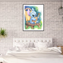 5D DIY Diamond Painting Watercolor Doodle Full Round Drill Mosaic Art Decoration