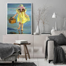 DIY Paint By Number Kit Girl Sea No Frame for Home Hanging Art Decoration