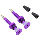 2pcs 40mm MTB Road Bike Extender Valves Tubeless Presta Valve Core (Purple)