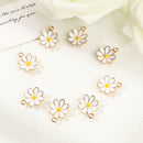 Charms Charm Beads Enamel Daisy Flower Flower Pendants Daisy Charm Flower Charm
