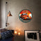 Round Metal Tin Sign Plaque Wall Car Posters Iron Painting for Bar (1) Newly