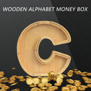 Creative Saving Box 26 English Alphabet Wooden Money Storage Box Jar (C)