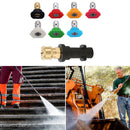 1/4 inch QC Pressure Washer Gun Adapter + 7pcs Nozzles Tips for Karcher K2-K7