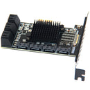 PCIE SATA 3.0 Expansion Card 6Gbs Internal Converter (1X PCIE to 10 Port) Newly