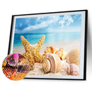 DIY Diamond Painting Kit Starfish Conch Full Round Drill Picture Home Decoration