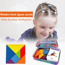 Kids Intelligence Development Variable Tangram Jigsaw Toys Jigsaw Puzzle Wooden Toys