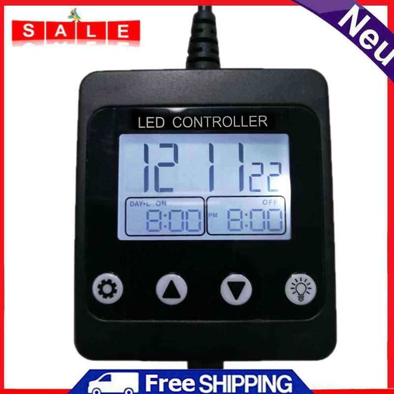 LED Aquarium Light with Timer Dimming Fish Tank Modulator LCD Display Controller