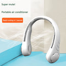 Air Cooling Hanging Neck Fan Leafless Sport Travel Personal Fans (White)
