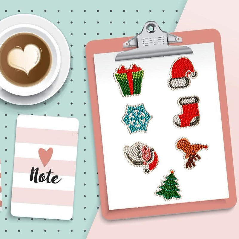 DIY Christmas Full Drill Round Diamond Painting Stickers Children for Home Decor