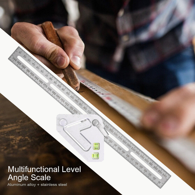 350mm Angle Level Ruler Woodworking Triangle Protractor Gauge for Carpenter