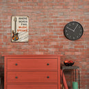 Guitar Retro Metal Plate Tin Sign for Bar Pub Club Cafe Wall Poster Home Decor