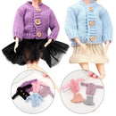 DIY Handmade Mini Knitted Sweater Dressing Clothes Tops Casual Dress Fur Coat