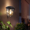 Retro LED Solar Light Outdoor Motion Sensor Street Garden Wall Lamp (Round)
