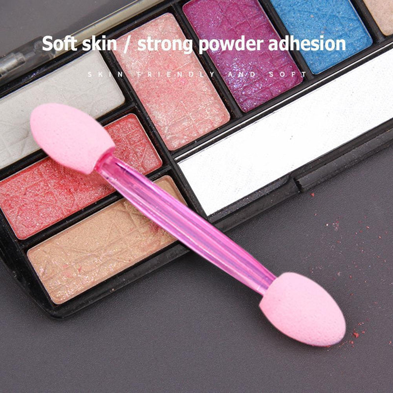 50pcs Eye Shadow Brush Double Sided Beauty Women Makeup Brushes (Pink)