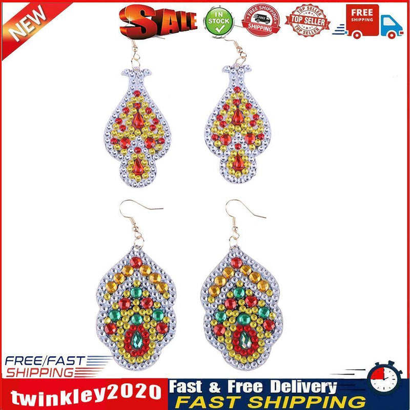 DIY Diamond Painting Earrings Double-sided Irregular Drop Earrings (RZ019) Newly