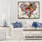 Painting By Numbers DIY Love Heart Hand Painted Canvas Oil Art Picture Craft Kit