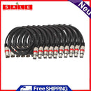 Chidjon 10pcs 3Pin 5.9ft DMX Stage DJ Light Cable Male to Female XLR Connector A