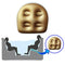 2pcs Inflatable Cushion Tub Anti-Hemorrhoids Inflatable Seat Pad (Golden)