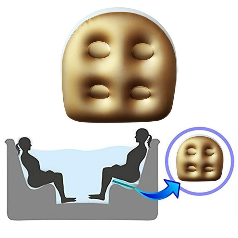 2pcs Inflatable Cushion Tub Anti-Hemorrhoids Inflatable Seat Pad (Golden)