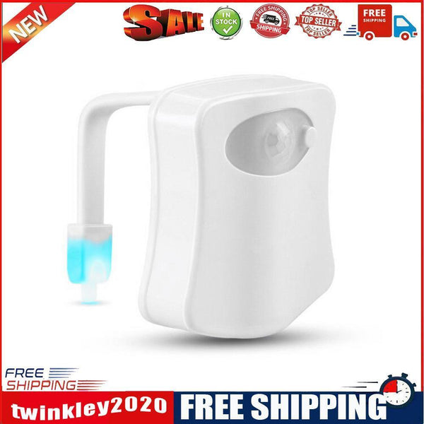 LED Toilet Backlight Body Sensor Hanging Toilet Seat Night Light (8 Color)