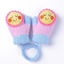 1 Pair Thicken Warm Baby Fleece Gloves Winter Kids Full Finger Mittens