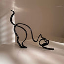 Art Cat Decoration Cat Sculpture Art Sculpture Abstract Line Ornament