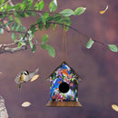 Hanging Bird House DIY Diamond Painting Wooden Bird Nest Shelter for Garden