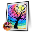5D DIY Full Round Drill Diamond Paint Colorful Tree Mosaic Rhinestone Picture