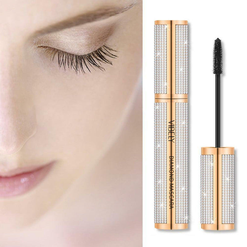 4D Flash Diamond Mascara Waterproof Silk Fiber Thick Lasting Lengthening P0P7