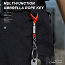 Outdoor Safety Gear Parachute Cord Carabiner Keychain Nylon Lanyard w/ Key Ri