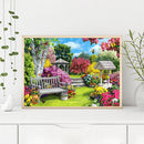 Canvas Paint By Numbers Garden View Oil Hand Painted Kit Home Decor (S1117)