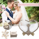 Personalised Wedding Party Guest Book Alternative Wooden Hearts Drop Jar Box`