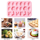 Fondant Moulds Easter Egg & Bunny Chocolate Cake Molds 18 Cavities (Pink)