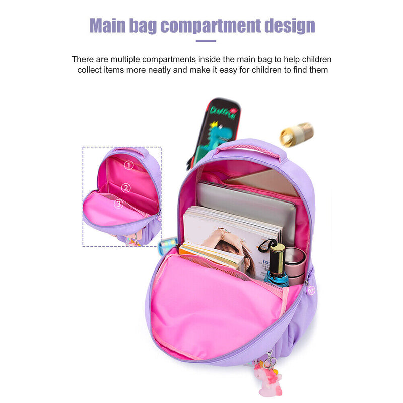 #A Korean Fashion Backpack Rainbow Shoulder Strap Teenage Children Travel Book B