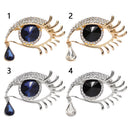 Pendant Imitation Rhinestone Pins Blue Eye Brooch Angel's Tears Pin Clip Badge