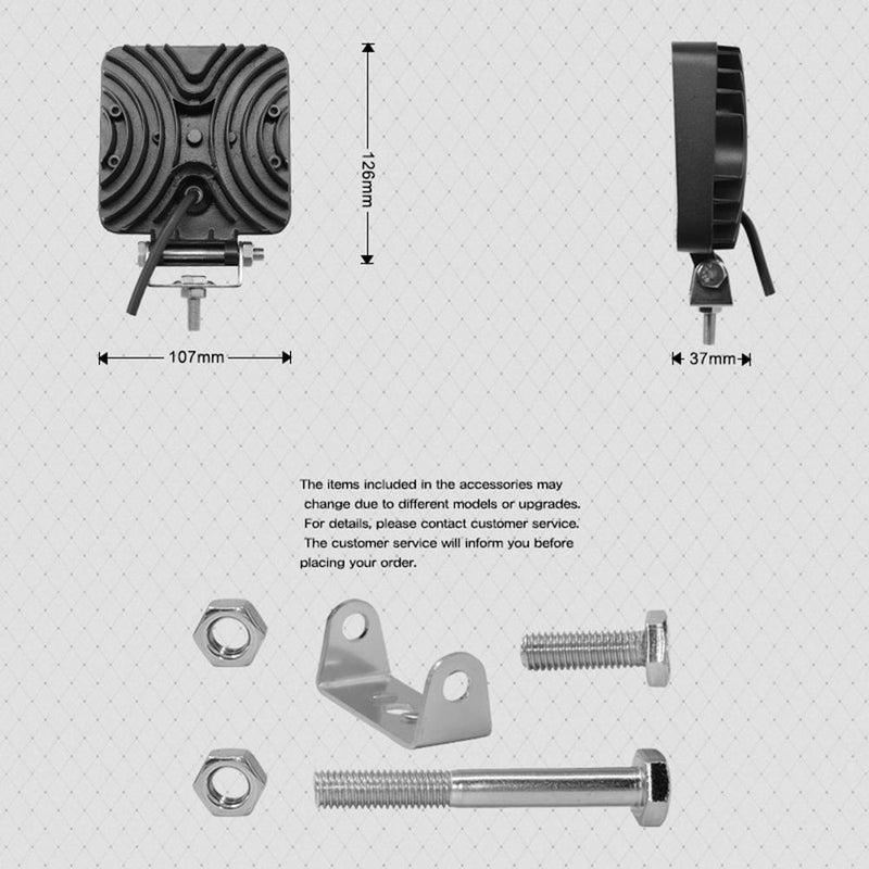 48W Offroad LED Work Light Spot Beam Driving Fog Lamp for Truck Tractor