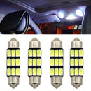 39MM COB 5630 9SMD C5W Car LED Reading Bulbs Dome Lamp Festoon Light For 4Pcs