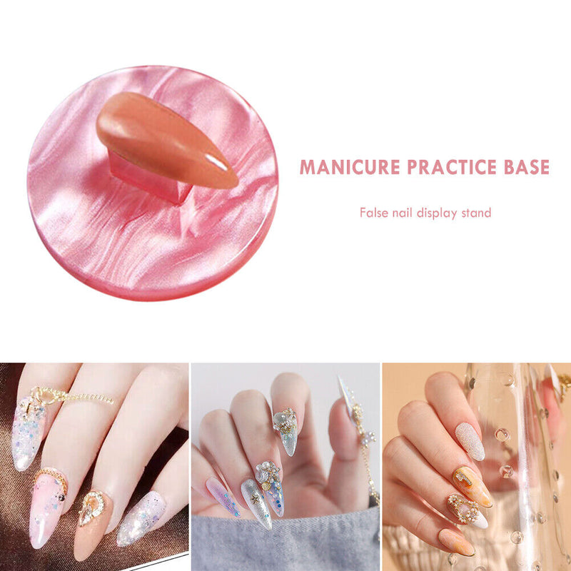 Nail Art Tips Display Stand Shelf Manicure Polish Practice Training Show Holder
