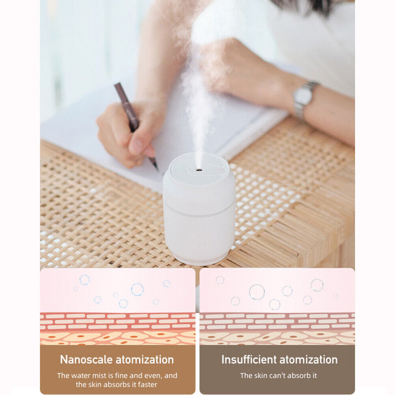 USB Cans Air Humidifier Diffuser Electronic Colorful Night Light Spray Purifier